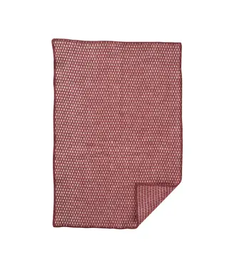 Klippan Wiegdeken eco wol Knut 90x65cm rood-bruin