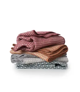 Klippan Wiegdeken eco wol Knut 90x65cm rood of bruin