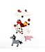 Felt mobile with 5 farm animals - H 50 x D19 cm