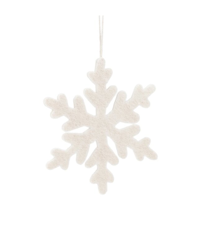 Kersthanger vilt witte sneeuwvlok 16cm