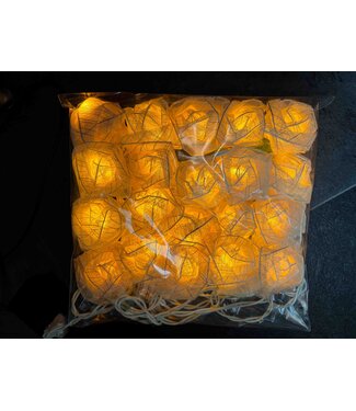 Olino Lichtslinger met witte rozen - LED- 3 meter