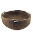 Vilten kattenmand / lectuurmand rond - bruin  D40xH15cm