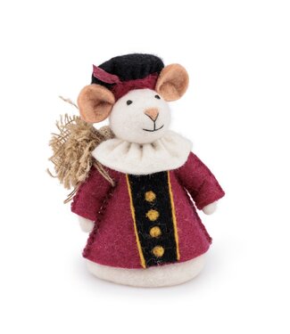 SjaalmetVerhaal Felt Pieter - mouse 18 cm - cyclamen