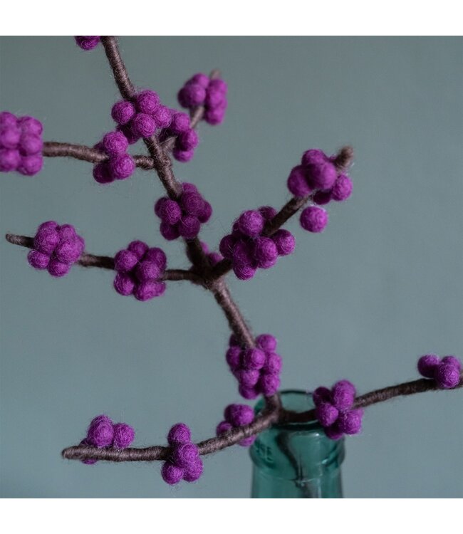 Felt branch Calicarpa purple - 50 cm