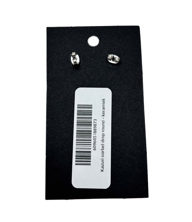 Earrings Kazuri henna brown