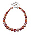 Kazuri ceramic necklace- Balloons brown