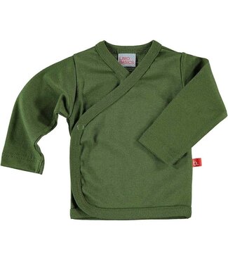 Limo basics Kimono organic cotton shirt longsleeve 56 - olive green