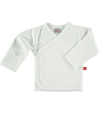 Limo basics Cotton kimono - longleeve baby shirt white cotton - 50