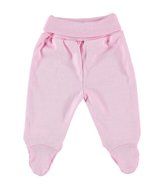 Limo basics Broek met voet biologisch katoen roze 56 -62