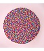 Felt carpet round multicolour bright mini balls - 3 sizes