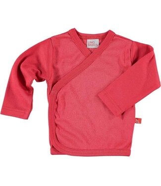 Limo basics Trui voorsluiting lange mouw bio katoen rood 62