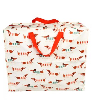 Rex London Big storage bag recycled plastic 55cm Sausage dogs