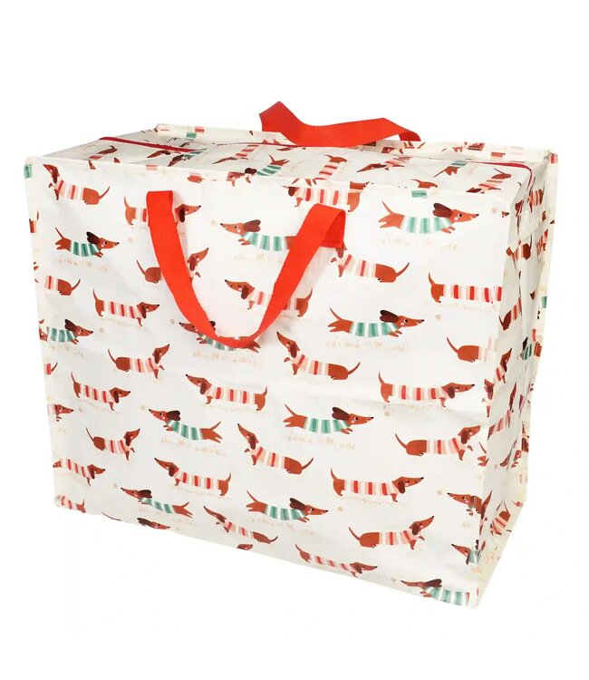 Big storage bag recycled plastic 55cm Sausage dogs