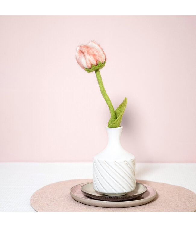 Vilten tulp lengte 38 cm -  Soft Colours
