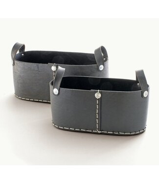 Tadé Balcony basket recycled rubber L40 x B15 x H17cm/ L44 x W20 x H17 cm