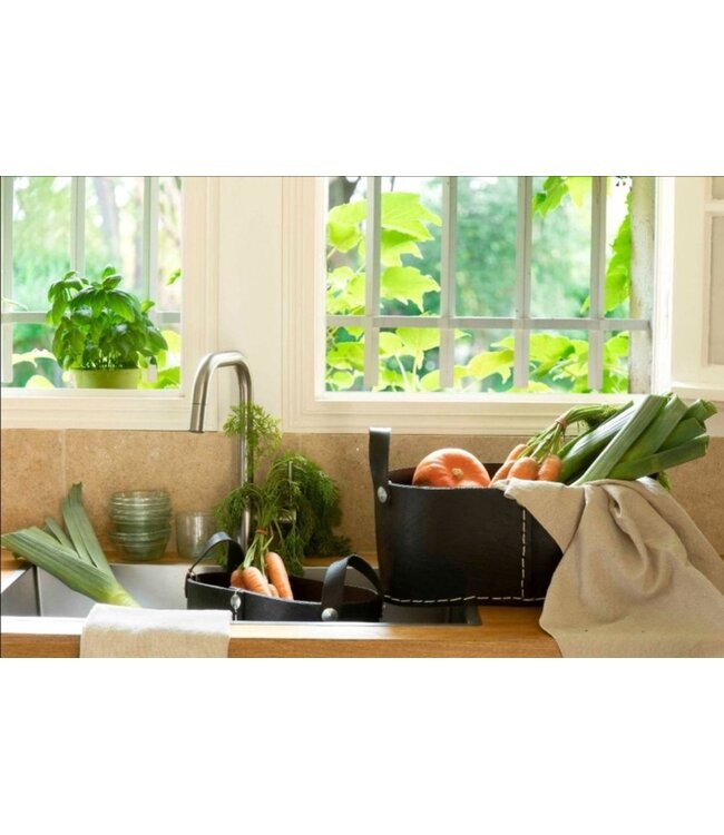 Balcony basket recycled rubber L40 x W15 x H17cm/ L44 x B20 x H17