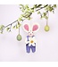 Felt hanger Easter rabbit - with daisy - div. kleuren