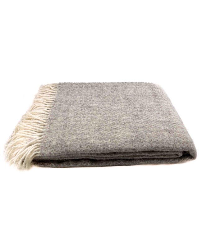 Plaid eco wool Porto beige-ecru 200x130 cm