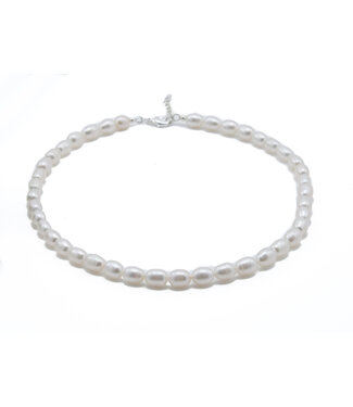 Fair Forward Ketting zoetwaterparel wit, 0= 25cm