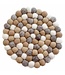BeYoona Onderzetter vilt rond New Neutralz - grijs-beige-wit D20 cm