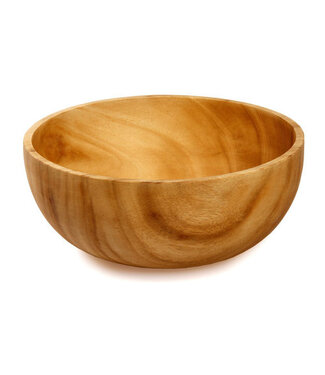 Kinta Wooden salad bowl rustic bleached 25 cm