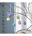 SjaalmetVerhaal Set of 6 felt pastel coloured Earter eggs hangers 5x4cm