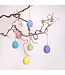 Set of 6 felt pastel coloured Earter eggs hangers 5x4cm