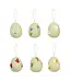 Set of 6 felt Easter eggs hangers Funny Bunny 5x4cm