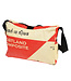 Handbag recycled cementbag red - beige 32x24x7cm