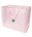 Grote opbergtas XL Roze wit strepen-  gerecycled plastic 55cm