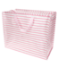 Grote opbergtas XL Roze wit strepen-  gerecycled plastic 55cm