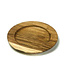 Wooden plate wide border diameter 33 cm