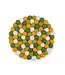 Vilten onderzetter rond - geel wit groen D20cm