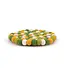 Vilten onderzetter rond - geel wit groen D20cm