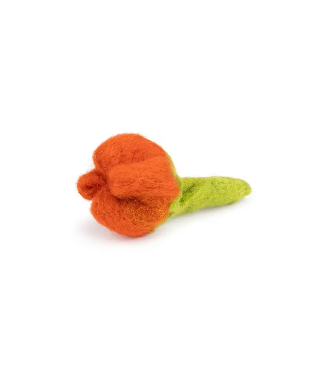 Vilten tulp corsage - 9 cm - multicolour assortiment
