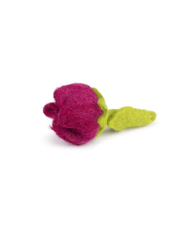 Felt tulip - broche - 9 cm - multicolour assorti