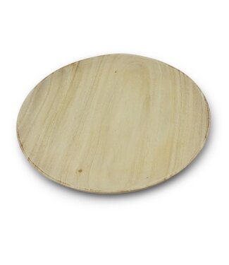 Kinta Wooden plate bleached 33cm flat