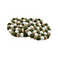 Vilten onderzetter rond groen-beige-wit D10 cm