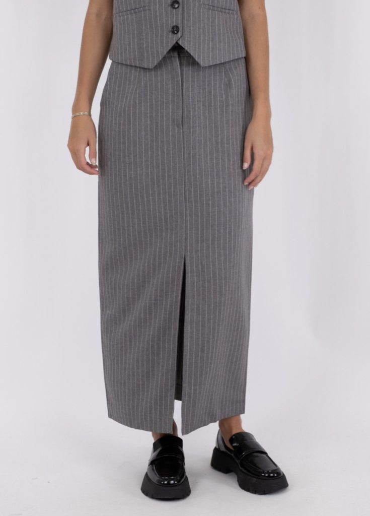 Leland Pinstripe Skirt