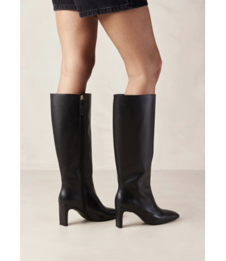 Isobel Black Leather Boots
