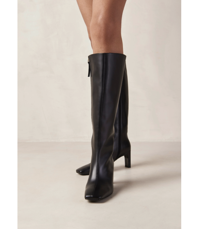 Isobel Black Leather Boots