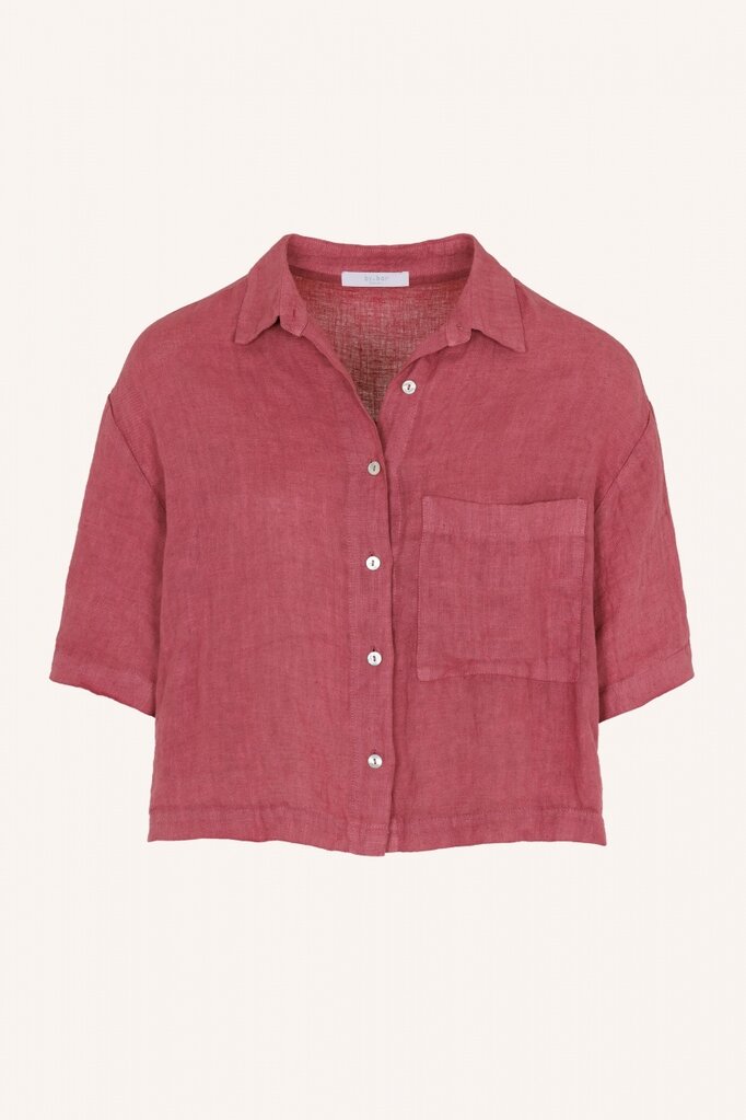 Cris Linen Blouse Raspberry