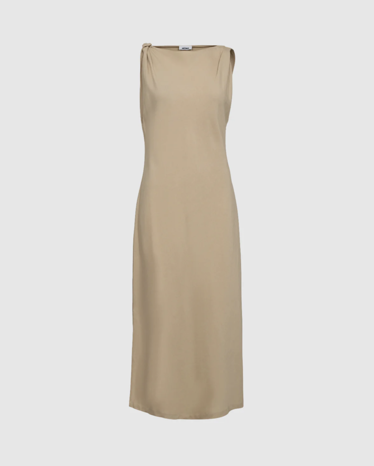 Arias Midi Dress Brown Rice