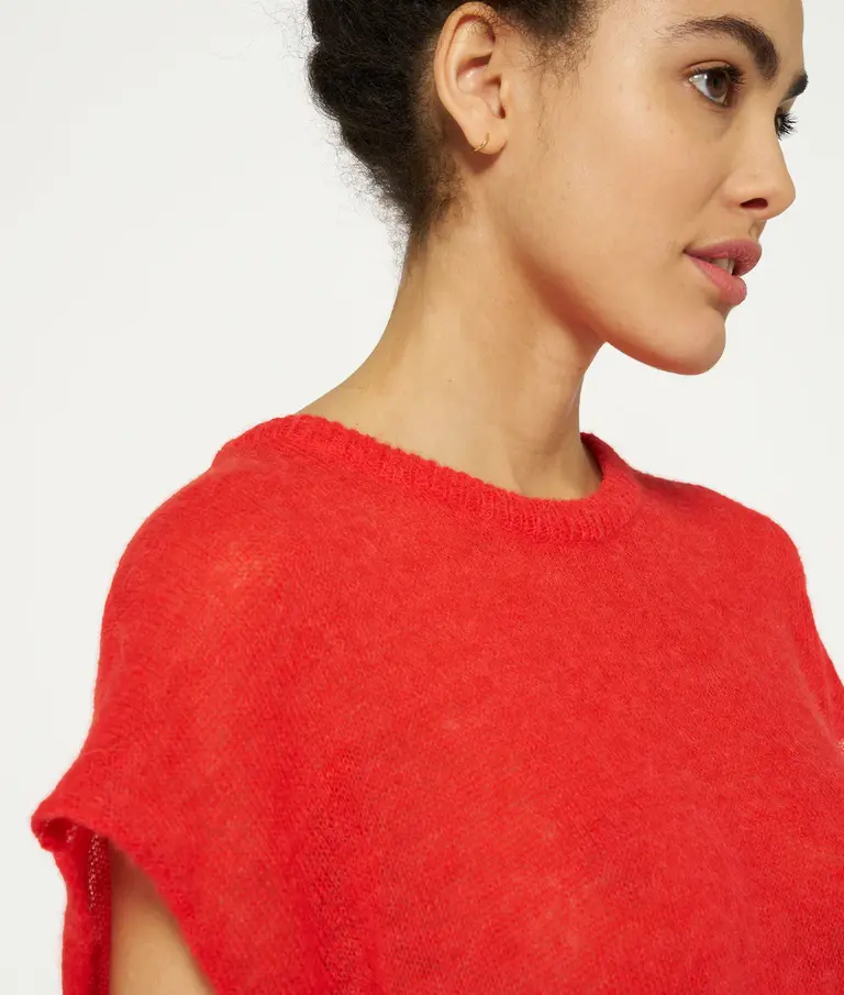 Tee Thin Knit Poppy Red