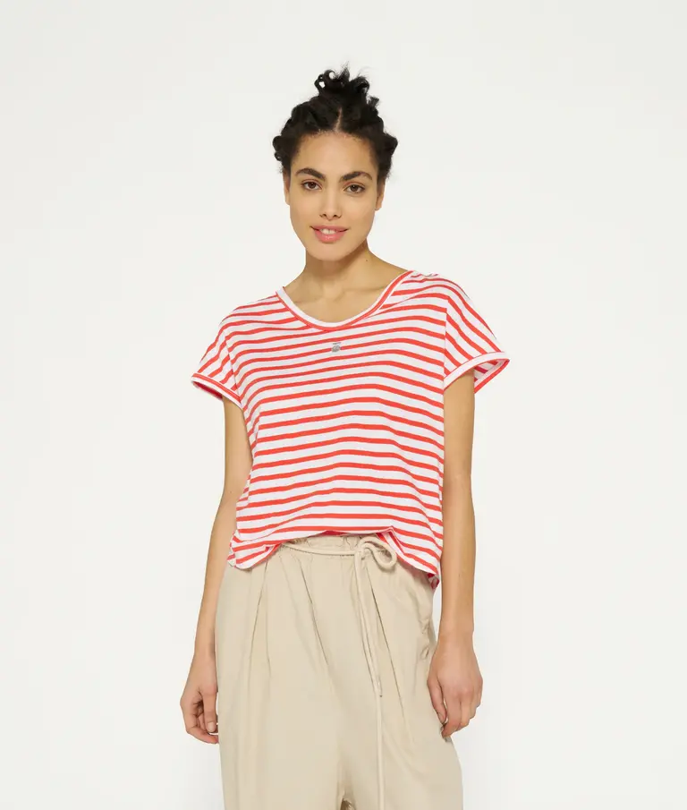 Tee Stripes White Pop