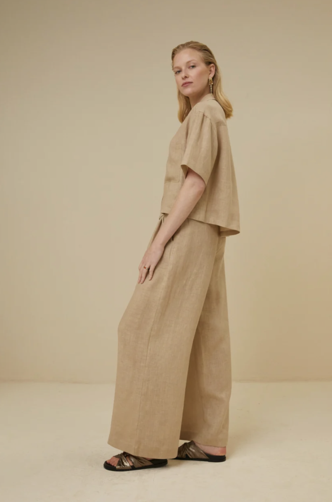 Eli Linen Pants Latte