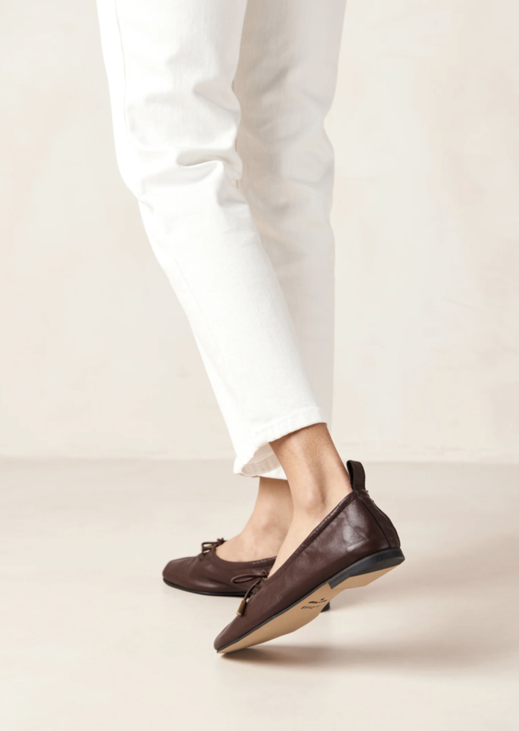 Rosalind Brown Leather Ballet Flats