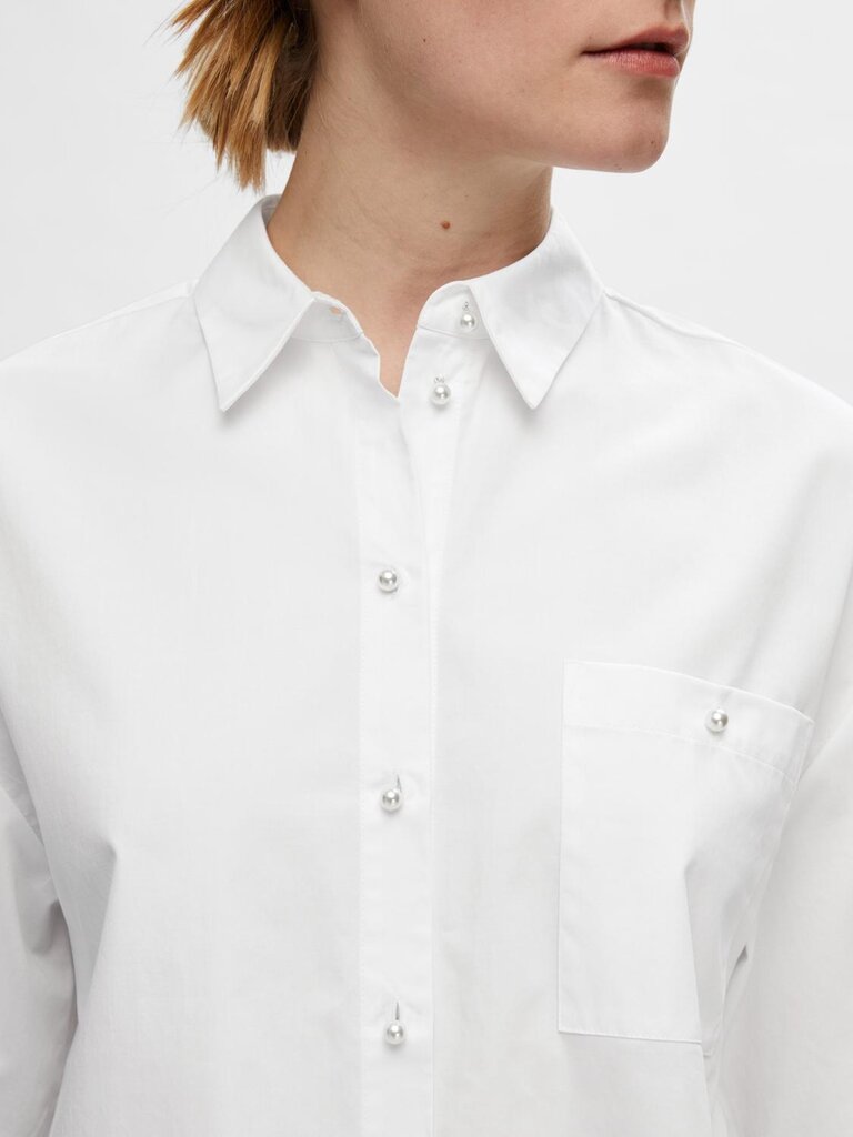 Agnese 2/4 Cropped Pearl Shirt