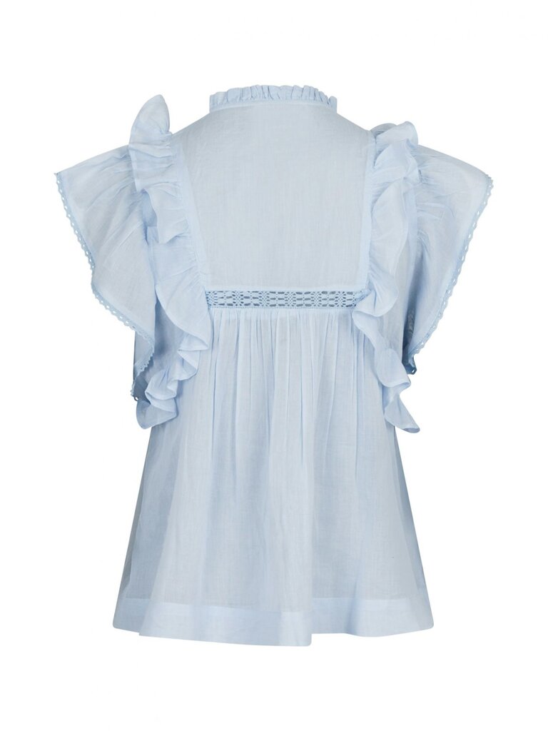 Jayla Voile Top Light Blue