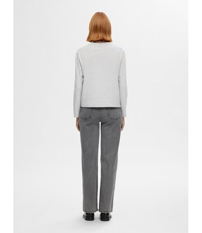 Essential Boxy LS T-shirt Light Grey Melange